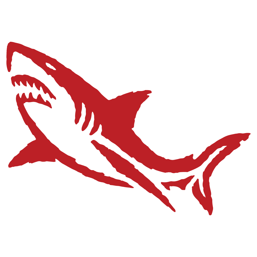 Red Shark Sticker