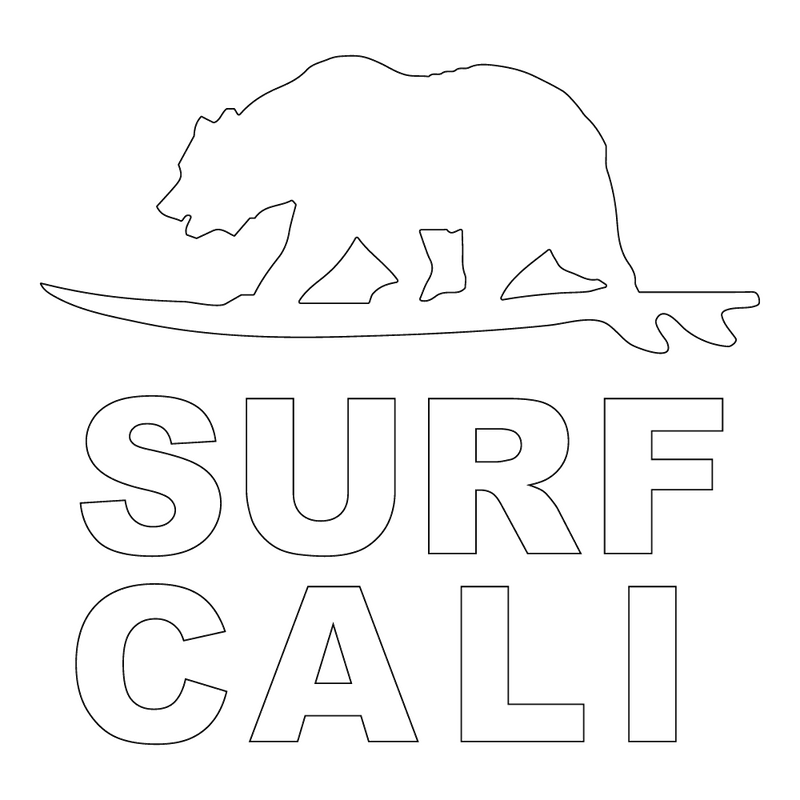 169 Surf Cali Bear Sticker 5" x 5"