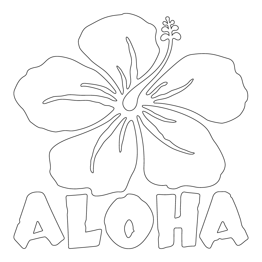 Inbloom Stickers Aloha Hibiscus Car Sticker