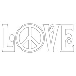 Inbloom Stickers Peace & Love Car Sticker