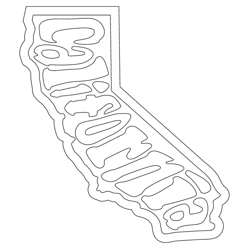 170 California State Sticker 5" x 5"