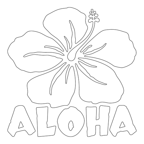 Inbloom Stickers Aloha Hibiscus Car Sticker