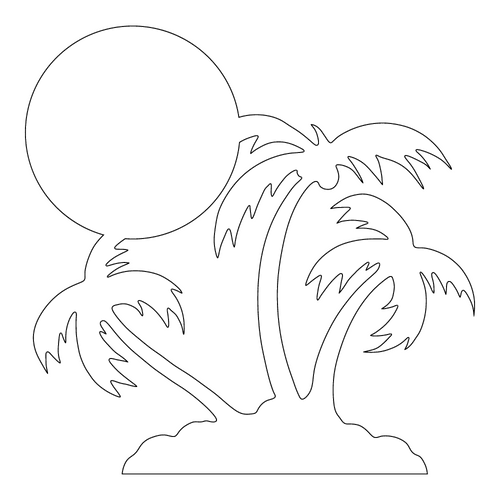 Inbloom Stickers Palm Sunset Car Sticker