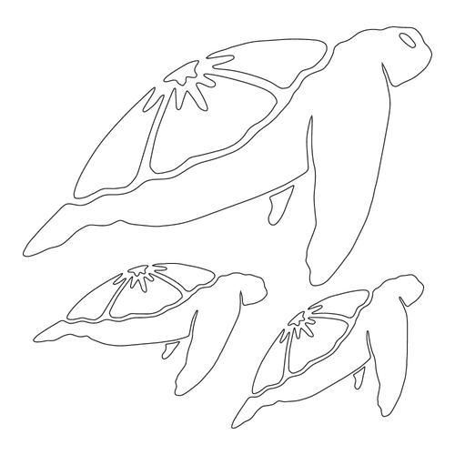 Inbloom Stickers Three Turtles