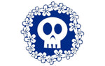 050 Flowery Skull  5" x 5"