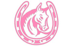 081 Horse with Horseshoe Sticker  5" x 5"