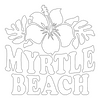 Inbloom Stickers Myrtle Beach Flower Car Sticker