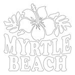 Inbloom Stickers Myrtle Beach Flower Car Sticker