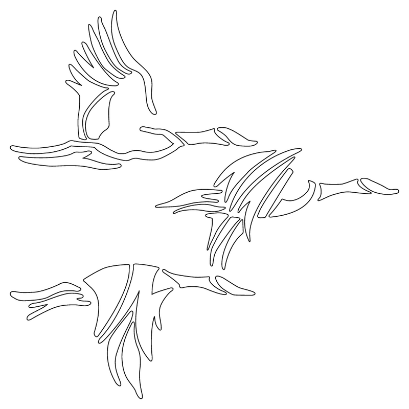 Goose Flight Sticker Geese Landing Decals
