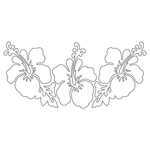 Inbloom Stickers Hibiscus Triplets Car Sticker