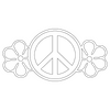 Inbloom Stickers Peace With Flowers Car Sticker