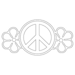 Inbloom Stickers Peace With Flowers Car Sticker