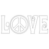Inbloom Stickers Peace & Love Car Sticker