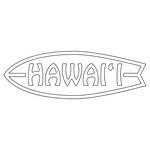 Inbloom Stickers Hawaii Surfboard Car Sticker