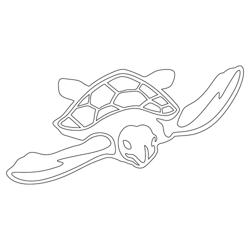 Inbloom Stickers Marine Turtle Car Sticker