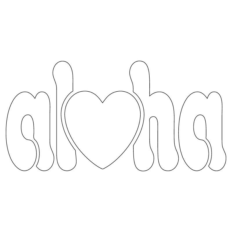 Inbloom Stickers Aloha Heart Car Sticker