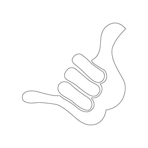 Inbloom Stickers Shaka Car Sticker