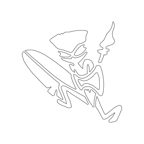 Inbloom Stickers Tiki Surfer Car Sticker