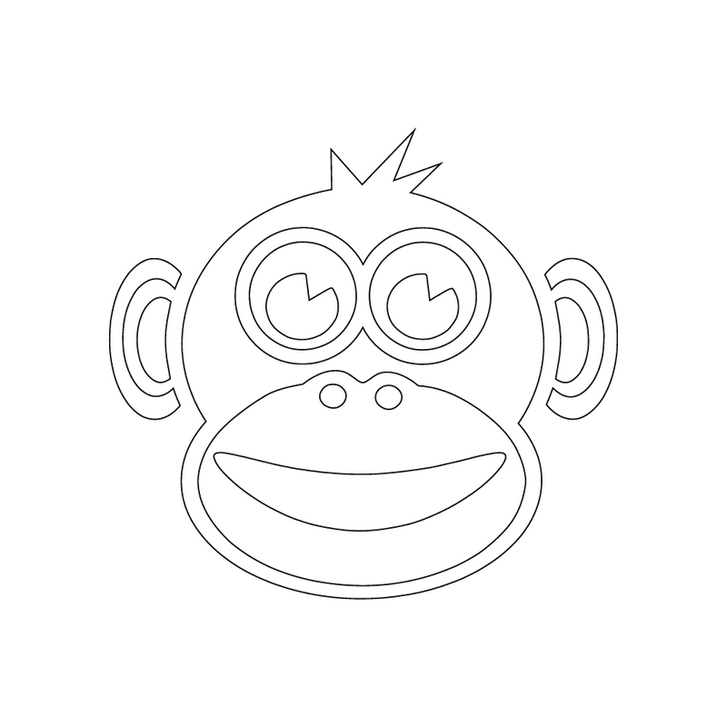 Inbloom Stickers Smiling Monkey Car Sticker