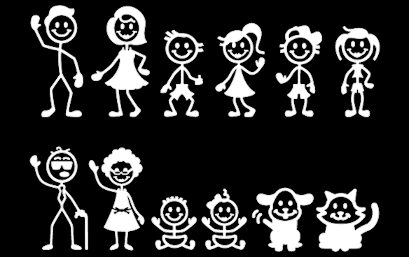 family picture stick figures